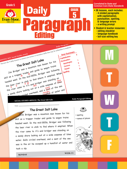 Title details for Daily Paragraph Editing, Grade 5 by Evan-Moor Educational Publishers - Available
